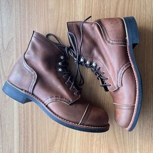 Red Wing Iron Ranger Short Boot in Amber Harness Leather Size 8.5